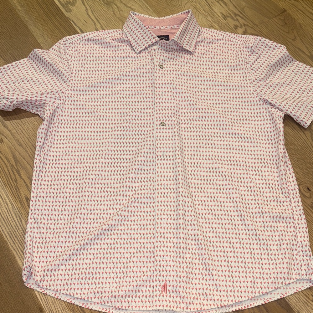 johnnie-O Top Shelf Flamingo Button-Down Shirt
